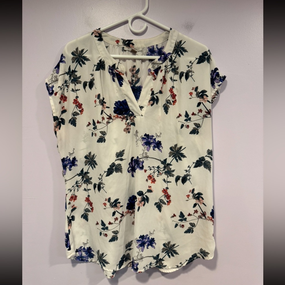 Roz & Ali floral short sleeve blouse